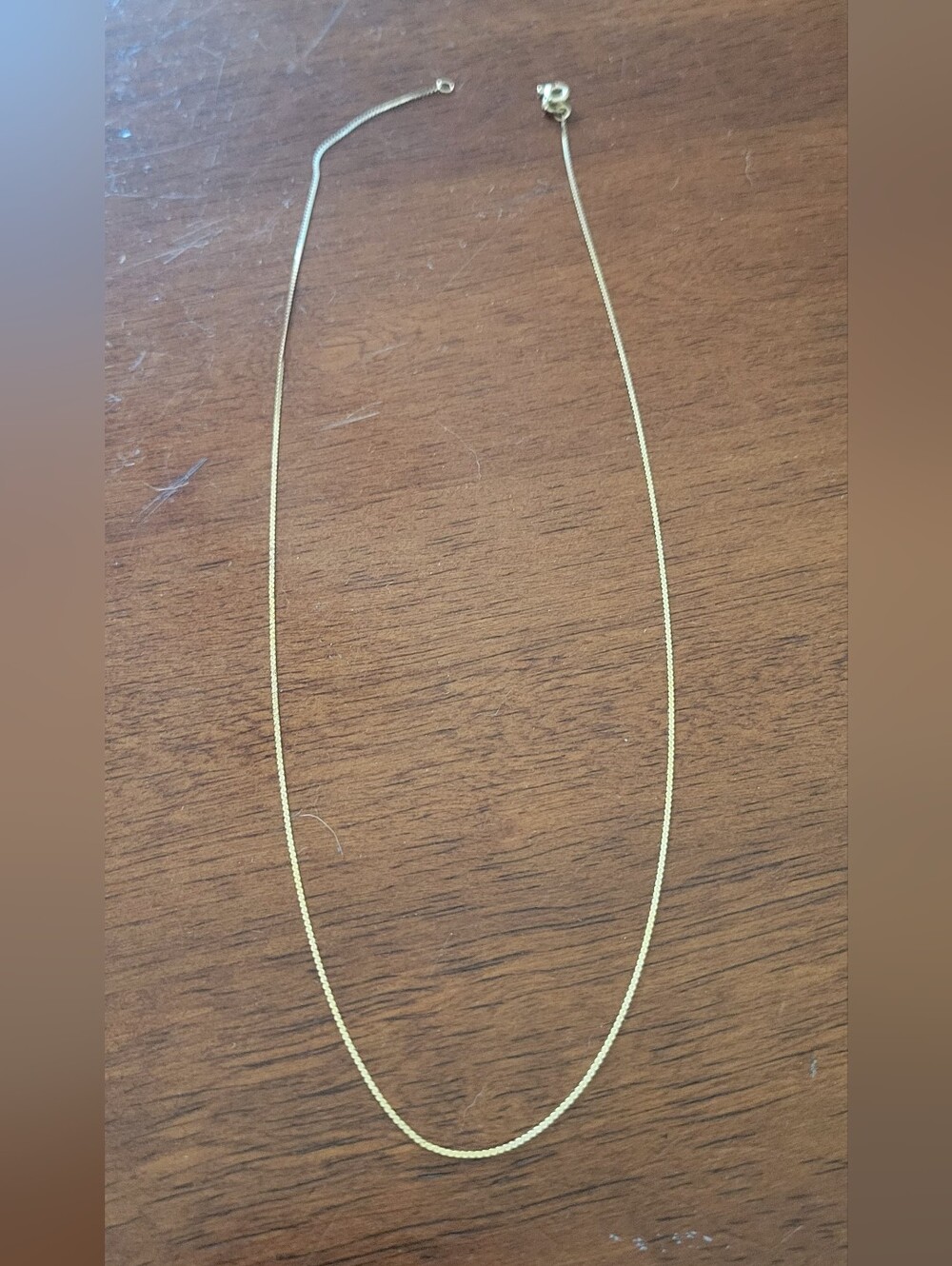 14k Solid Yellow Gold Serpentine 18" Chain
